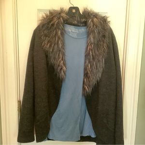 Chicos gray sweater and shirt